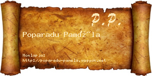 Poparadu Paméla névjegykártya